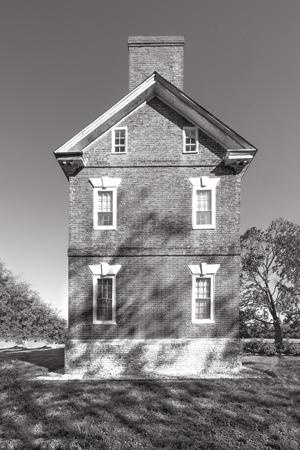 West gable with date brick 1792